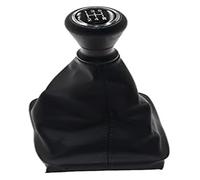 ATACDVDYEU for P&eugeot 206 406 Chrome Leather Car Shift Gear Knob Lever Gaitor Boot Cover 5 Speed Car Shift Knob Shifter Knobs Head(5 Speed 4)