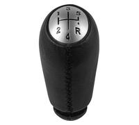 ATACDVDYEU for R&ENAULT for Clio 2 for Clio 3 for M&EGANE 2 for Scenic II for Kangoo 5 Speed Car Leather Gear Shift Knob Shifter Knobs Head(Matte Cap Black)