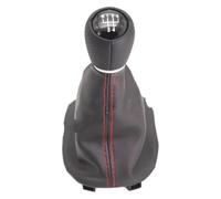 ATACDVDYEU for Seat for Leon 2002-2006 5/6 Speed Stick Shift Knob Leather Boot Red Line 12mm Hole Gear Shift Knob Gear Stick Cap Shifter Knobs Head(5 Speed)
