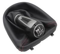 ATACDVDYEU for Seat for Leon MK2 1P 2005-2012 5/6 Speed Car Gear Stick Shift Knob with Leather Boot Car Gear Shift Knob Shifter Knobs Head(6 Speed Red)