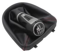 ATACDVDYEU for Seat for Leon MK2 1P 2005-2012 5/6 Speed Car Gear Stick Shift Knob with Leather Boot Car Gear Shift Knob Shifter Knobs Head(5 Speed Red)