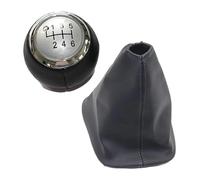 ATACDVDYEU for T&oyota for Corolla E15 E150 2006-2012 5/6 Speed Leather Manual Gear Shift Knob Shifter Lever Handle Stick Knob Shifter Knobs Head(6 Speed Silver Pair)