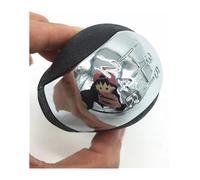 ATACDVDYEU for Vectra C 2002-2005 5/6 Speed Chrome Gear Shift Knob Lever Pen Gaiter Boot Cover Gear Stick Knob Shifter Knobs Head(Gear Knob 12345R)