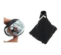 ATACDVDYEU for Vectra C 2002-2005 5/6 Speed Chrome Gear Shift Knob Lever Pen Gaiter Boot Cover Gear Stick Knob Shifter Knobs Head(Combo 3)