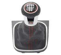 ATACDVDYEU for VW for 6 for A6 MK6 for GLI 2012-2017 5/6 Speed Stick Shift Knob Leather Boot Gear Shift Knob Gear Stick Cap Shifter Knobs Head(5 Speed)