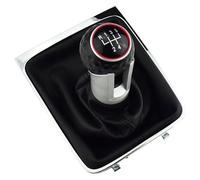 ATACDVDYEU for VW for p&assat B6 2005-2011 6 Speed Leather Car Manual Gear MT Shift Knob Gaitor Boot Gear Lever Gear Stick Cap Shifter Knobs Head(5 Speed1)