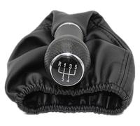 ATACDVDYEU for VW for Polo for Classic 6N 6N2 1996-2001 for Lupo for Caddy 5 Speed Stick Shift Knob Leather Boot Shift Handle Shifter Knobs Head(Black)