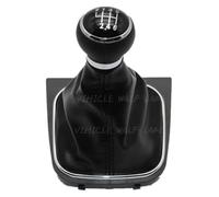 ATACDVDYEU for VW for S&CIROCCO 2009-2014 Car Stying 6 Speed Car Stick Gear Shift Knob with Leather Boot Gear Stick Knob Shifter Knobs Head(Gray)