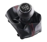 ATACDVDYEU Gear Knob for A&DUI A3 8L for SLine Car Manual 5 6 Speed Transmission Gear Knob Lever Stick Head Grip Gaiter Boot Cover Accessories(Red 6 Speed)