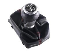 ATACDVDYEU Gear Knob for A&UDI A3 S3 8L 2001 2002 2003 Manual Stick Shift Knob Car Gear Red Line Leather Lever Gaitor Boot Cover Decoration Accessories(6 Speed Set)