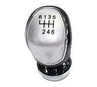 ATACDVDYEU Gear Knob for Ford for Focus Mk2 Mk3 for Fiesta Mk7 for Transit for Kuga Manual 5 6 Speed Car Gear Shift Knob Head Lever Stick Head Grip(6 Speed Silver)
