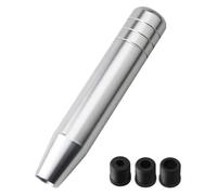 ATACDVDYEU Universal Auto 13cm 18cm Length Manual Gear Shift Knob Racing Car Shift Gear Knob with 3 Adapters Stick Shifter Handball Shifter Knobs Head(18cm Silver)