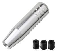 ATACDVDYEU Universal Auto 13cm 18cm Length Manual Gear Shift Knob Racing Car Shift Gear Knob with 3 Adapters Stick Shifter Handball Shifter Knobs Head(13cm Silver)
