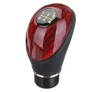 ATACDVDYEU Universal Car Shift Knob Wooden PU Leather Car Truck 5 Speed Lever Manual Gear Shift Stick Shifter Handball Shifter Knobs Head(Black)