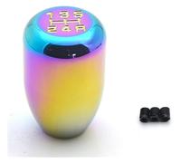 ATACDVDYEU Universal Racing 5 Speed Car Gear Shifter Knob Manual Automatic Alloy Shift Lever Stick Shifter Handball Shifter Knobs Head(Neochrome)