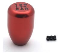 ATACDVDYEU Universal Racing 5 Speed Car Gear Shifter Knob Manual Automatic Alloy Shift Lever Stick Shifter Handball Shifter Knobs Head(Red)