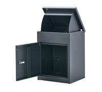 Atahome Aspendos Medium Metal Parcel Delivery Box Parcel Drop Box for Secure Multiple Internet Deliveries, Wall Mountable Weatherproof Sturdy Mailbox for Outdoor and Porch (Anthracite)