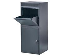 Atahome Cappadocia Extra Large Metal Parcel Delivery Box Parcel Drop Box for Secure Multiple Internet Deliveries,Wall Mountable Weatherproof Sturdy Mailbox for Outdoor and Porch (Anthracite)