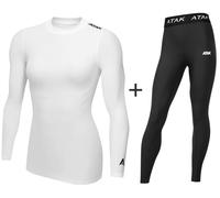 ATAK Sports Women's ATAK Sports Compression Thermal Base Layer COMBO - White/Black - WMedium/12