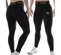 ATAK Sports Women's ATAK Sports Thermal Compression Tights - Black - WMedium - {10-12}