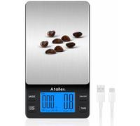 Ataller Mini Coffee Scale with Timer, USB Rechargeable Espresso Scale, Resolution 0.1g, Max 2kg 4.4lbs, Drip Coffee Scale, Digital Pocket Gram Scale and Ounce Scale