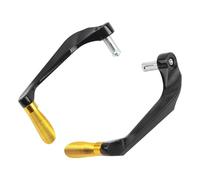 Atambvemw Motorcycle Handlebar Handguards for Kawasaki Universal Motorbike Brake Clutch Levers Guard Protector Anti-Fall Protection Motorcycle Handguard(Gold)