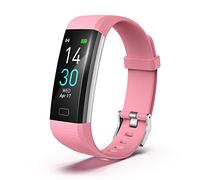 Atan Fitness Tracker with Heart Rate & Blood Oxygen Monitor - Smart Watch for Android & iOS, IP68 Waterproof, Sleep & Stress Tracking, Multi-Sport Mode, Step Counter, 7-Day Battery Life (Pink)