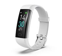 Atan Fitness Tracker with Heart Rate & Blood Oxygen Monitor - Smart Watch for Android & iOS, IP68 Waterproof, Sleep & Stress Tracking, Multi-Sport Mode, Step Counter, 7-Day Battery Life (White)