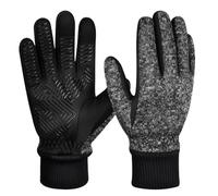 Atan Men’s Winter Gloves with 3M Thinsulate - Touchscreen Thermal Insulated Gloves, Waterproof, Windproof, Warm Driving and Outdoor Sports Gloves for Cold Weather (Dark Grey, L, Ambidextrous)