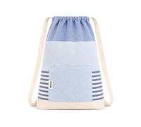 ATANI Turkish Beach Towel (71x39 Inches), Converts to a Bag, Oversized 100% Cotton Bath Towels Lightweight Quick-Dry Beach Blanket for Travel, Picnic, Camping, Yoga and Pool (Blue)