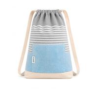 ATANI Turkish Oversized Beach Towel Backpack 2 in 1 Quick Drying Sand Free Thin Large Beach Towel Bag Travel 100% Organic Cotton Blanket Pool Swimming Accessories for Adults Gifts (Grey x