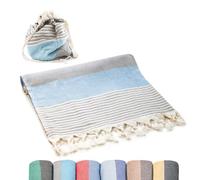 ATANI Turkish Oversized Beach Towel Backpack 2 in 1 Quick Drying Sand Free Thin Large Beach Towel Bag Travel 100% Organic Cotton Blanket Pool Swimming Accessories for Adults Gifts (Grey x