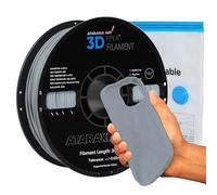 ATARAXIA ART Flexible PLA Filament 1.75mm, 3D Printer Filament, 1kg Spool,Better Than TPU,89A Shore Hardness,Patent Formula,Compatible with Bowden Extruder,with Filament Storage Bag, FPLA Slate Gray