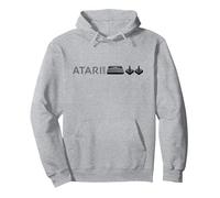 Atari 2600 Slim Logo Dark Print Pullover Hoodie, Adult Unisex, Heather Grey, XX-Large