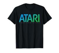 Atari Home Computers Blue Logo Dark Print T-Shirt