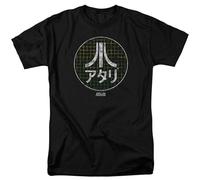Atari Japanese Grid Mens Short Sleeve Shirt Black XXL