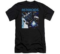 Atari - Mens 2600 Asteroids Premium Slim Fit T-Shirt, XX-Large, Black