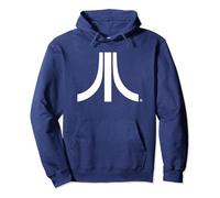 Atari White Logo Vintage 80s Gaming Retro Fun Style Pullover Hoodie