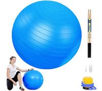 Atarvana Cardio Drumming Equipment Set, Extra Thick Yoga Ball with Pump & Cardio Drumming Sticks with Grips, Aerobic Exercise Ball Drumsticks Workout Set for Stability, Rhythm, Gymnastics