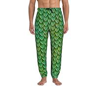Atasc Green Dragon Scales Men's Drawstring Sweatpants Casual Lightweight Jogger Sport Pants with Pockets
