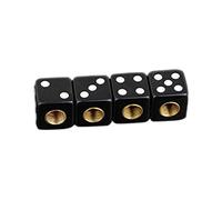ATATMOUNT 4pcs Dice Shape Car Truck Wheel Tire Air Valve Stem Cover Dust Cap Bicycle Valve Accessories