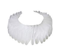 ATATMOUNT Womens Renaissance Elizabethan Ruffled Fake Collar Chiffon White Clown Neck Ruff Vintage Victorian Halloween Cosplay Costume Accessories