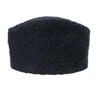 Atatürk Hat - Black Sheepskin - Winter Hat - Handmade Leather Hat - Anatolian Kalpak - Turkish Crescent and Star - Unique Gift Idea, black, XS