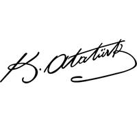 Atatürk Imza Sticker - Self-Adhesive Sticker - Waterproof & UV Resistant for Car, Laptop, Window & Motorcycle SC