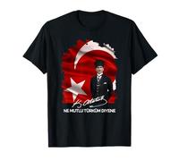 Atatürk Portrait with Flag & Ne Mutlu Door Com Diyene T-Shirt