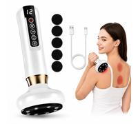 ATAUSD Cellulite Electric Massager, Anti Cellulite Massager with 12 Suction Levels & Heat Function, Electric Cupping Device, Gua Sha Massager for Abdomen, Waist, Back, Arms & Legs, Pearl White