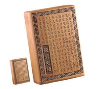 ATAVSADN Cigarette Case, 20 Capacity, Wood Cigarette Case Holder, King Size, Magnetic Switch, Portable Storage BoxBrown B,One Size