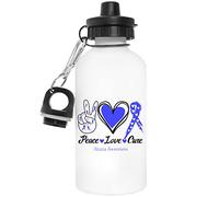 Ataxia Awareness Medicine For Love Peace Reusable White Aluminum Water Bottle Reusable White Water Bottle