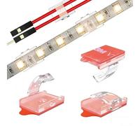 ATB- 100 Pack LED Strip Light Mounting Brackets, Self-Adhesive & Screw-in Dual Installation, LED Clips for 8-10mm (0.31-0.39in) Width, Height <2.8mm (0.11in) Indoor Strip Lights, Include 102 Screws