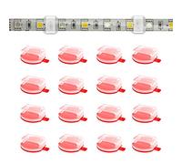 Clear Strip Light Mounting Clips Self-Adhesive Strip Light Brackets Hooks,Fixing Clamps LED Strip Light 8mm,10mm,12mm.100 Pack Strip Light Brackets Holder,USB Cable Wires Organizer.